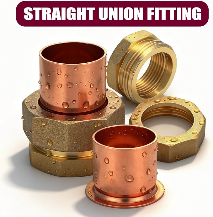 2 Pack 1" C x FIP LF Brass Pipe Copper Union Sweat to Male Iron | - Image 4