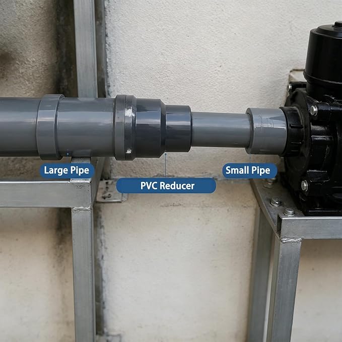 1-1/2 x 1-1/4 Inch SCH80 PVC Reducing Coupling, Increaser/Reducer Connector - Image 4