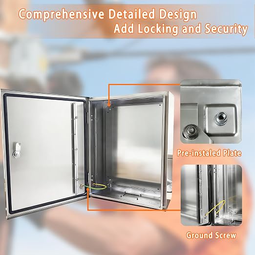 NBCYUNER Stainless Steel Electrical Enclosure 12x10x6 Inch NEMA 4X Enclosure - Image 5