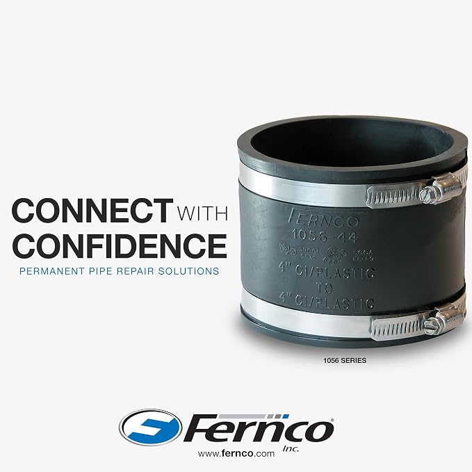 Fernco 4 In. x 4 In. Plastic to Plastic PVC Coupling - Image 7