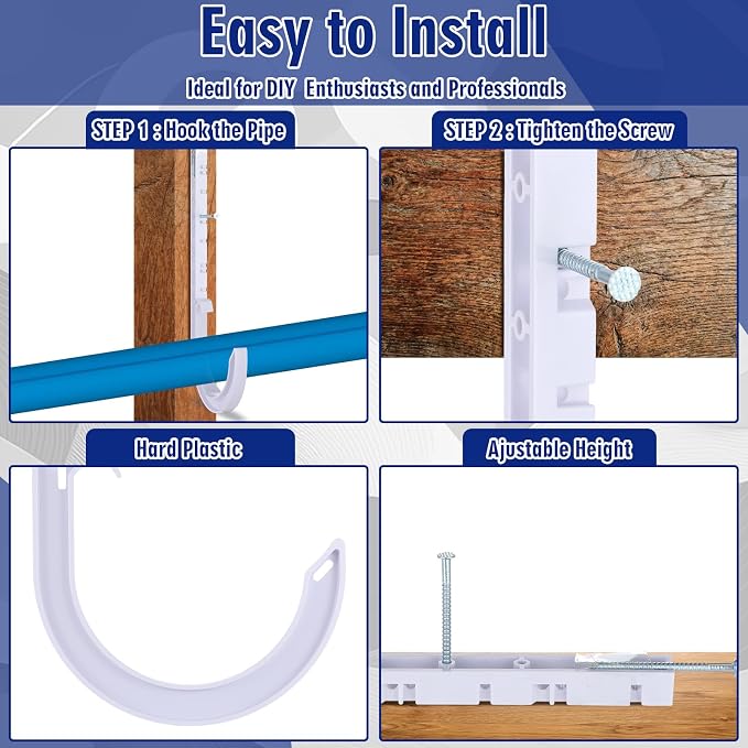 Novabright 20 Pcs 3 Inch Pex Support J Hook Pipe Hanger - Image 4