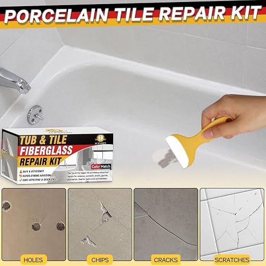 Bath Tub Repair Kit White, FiberglassTub and Shower Repair Kit - Image 3