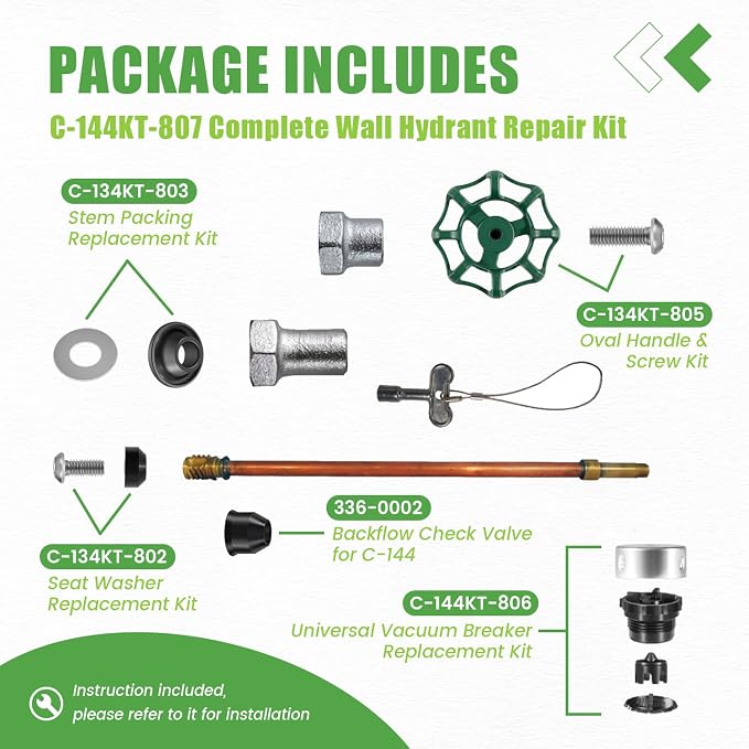 C-144KT-807 Wall Hydrant Complete Service Kit, - Image 4