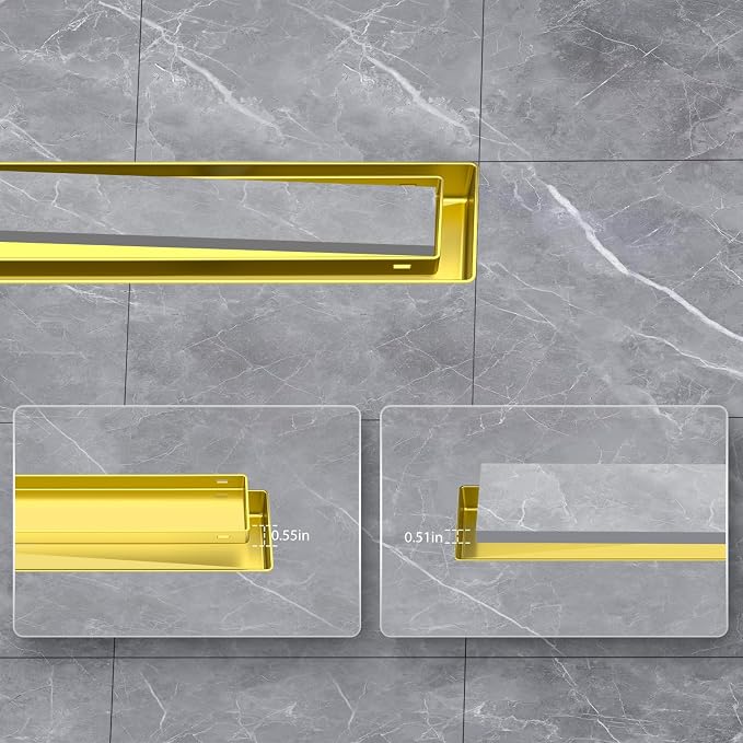 EXF Linear Shower Drain 30 Inch Brushed Gold - Image 5