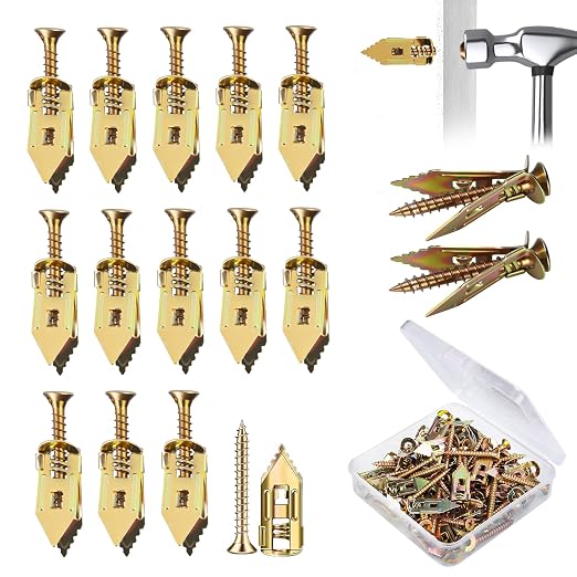 50 Set Self Drilling Drywall Anchors and Screws, Dry Wall Anchors Heavy Duty - Image 8