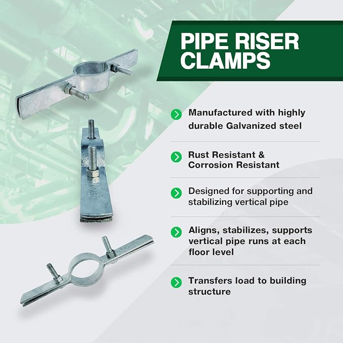 Highcraft DMST-H010 Riser Clamp; Vertical Pipe Hanger - Image 3