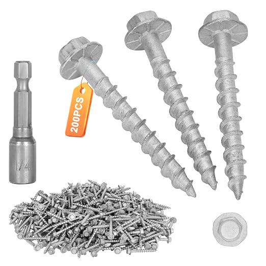 Mech.Galv.#9 x 1-1/2" Joist Hanger Screws-200 Qty, 9112R200 Hurricane Screws | by CableRailing