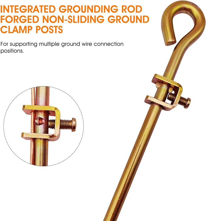 Portable Ground Rod, Oval-eye Grounding Bar - Image 3
