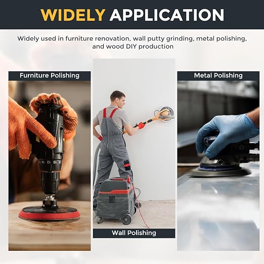 HARFINGTON 15Pcs 5Inch Sanding Disc 8 Hole 600Grit Purple Aluminum Oxide | Hook - Image 6