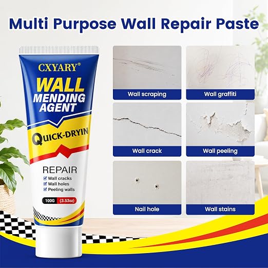 Drywall Repair Kit 3 Tubes, Spackle Wall Repair Paste Kit | 3×100g Putty - Image 2