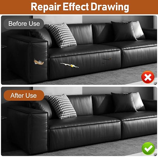 Leather Repair Patch, 17X60 Inch Self Adhesive Vinyl Repair Patch Kit, Leather - Image 6