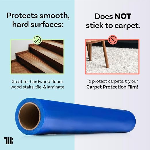 Floor Protection Film, 24 inch x 200' roll, Made in USA, Temporary Covering - Image 2