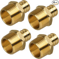 Pex Fittings, 3/4" Male NPT to 3/4" Pex Male Adapter, Heavy-Duty Brass Crimp by KAINGA