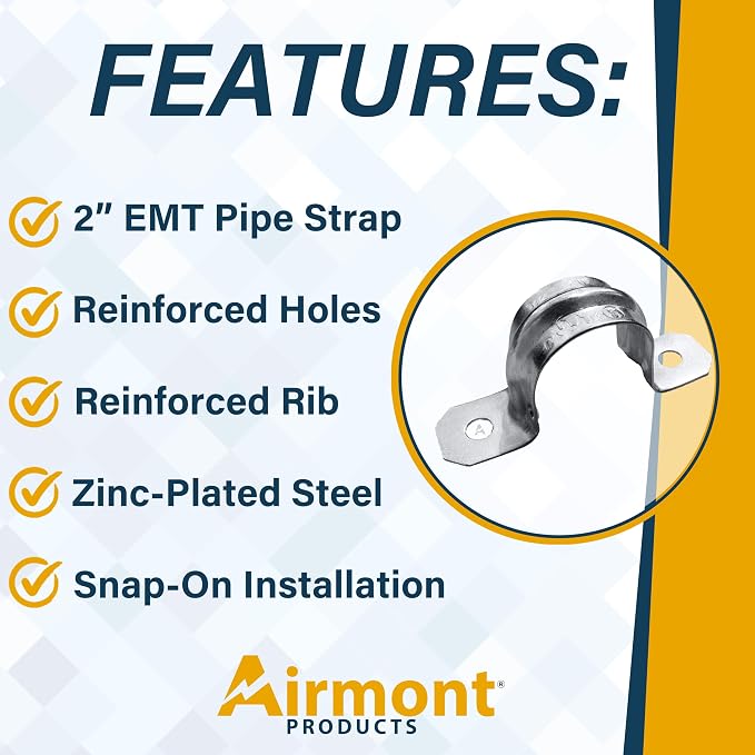 AP-10455, 2 Inch Two Hole Snap On Pipe Strap - Image 6