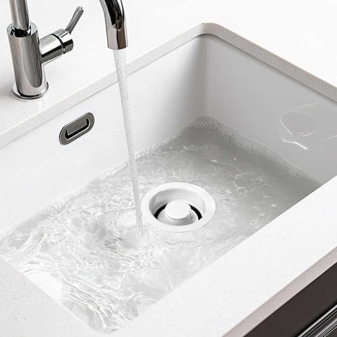 Westbrass R2089-50 4-1/4" Kitchen Sink Waste Disposal Drain Flange and Stopper - Image 5