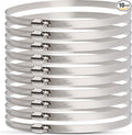 OURU Large Hose Clamps, 10 Pack 8 Inch Stainless Steel Hose Clamps Adjustable by OURU