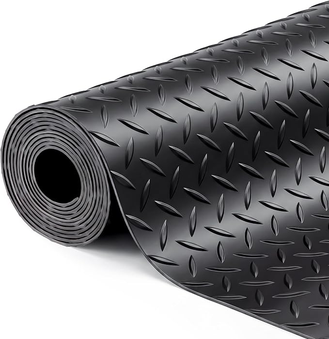 SEAL 4 x 20 FT Premium Garage Floor Mat, Solid 2.8mm Thick Lay-Flat Black by SEAL