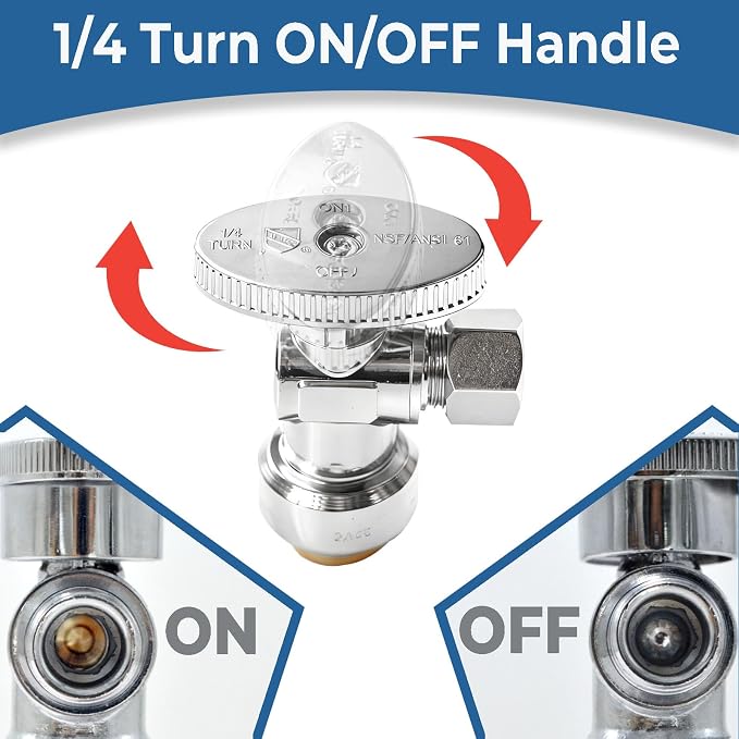 TTFLEX Angle Stop Valve 1/2" Push x 3/8" Comp - Image 6