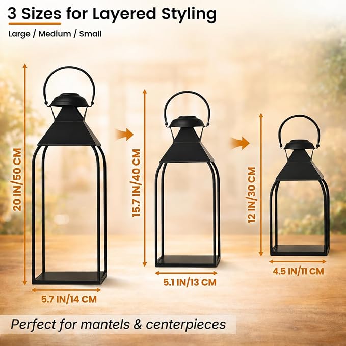 Decorative Metal Lanterns Indoor Outdoor, Wedding & Christmas, Party Decoration - Image 8