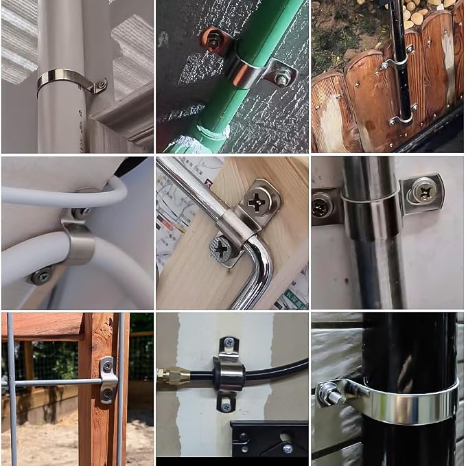 2 Inch Conduit Clamps Two Hole Metal Clamp Stainless Steel U Bracket Conduit - Image 7
