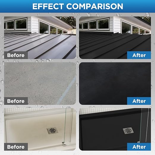Waterproof Sealant Black Waterproof Coating 35oz Leak Repair Coating - Image 6