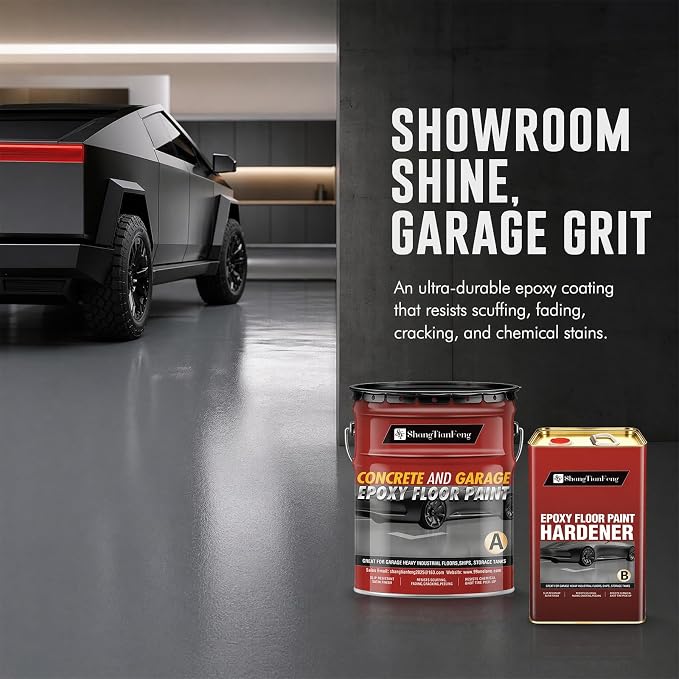 4 Gallon Epoxy Floor Paint kit -100% solids| 6H hardness|20-year durability| - Image 9