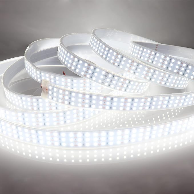 16.4Ft Triple Row LED Strip Lights, Daylight White 6000K DC12V IP67 | Super by LEDENET
