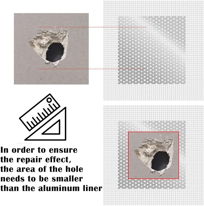 6 Inch Drywall Repair Patch and Grit Sandpaper Scraper kit - Image 6