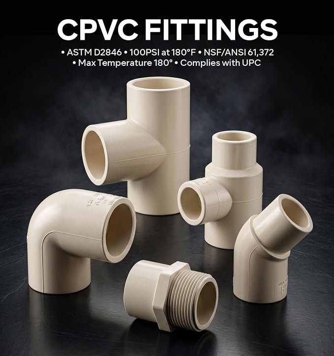 SUPPLYGIANT 10pcs 1-1/4 Inch CPVC 90 Degree Elbow Socket x Socket Fitting - Image 7