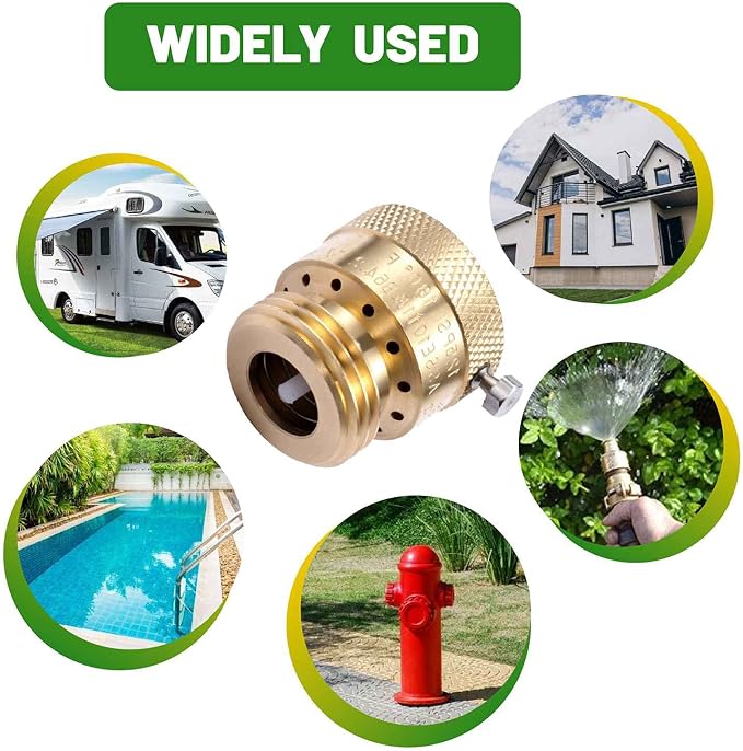 1 Pack Brass 3/4" Inch GHT Hose Bibb Backflow Preventer Vacuum Breaker | - Image 5