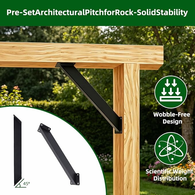 8Pcs 45 Degree Angle Bracket Support Kit - Image 3
