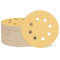 HARFINGTON 150Pcs 5Inch Sanding Discs 40Grit Yellow Aluminum Oxide 8 Hole | by HARFINGTON