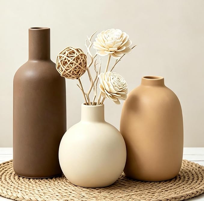 Large Ceramic Vase Set of 3 by CUCUMI