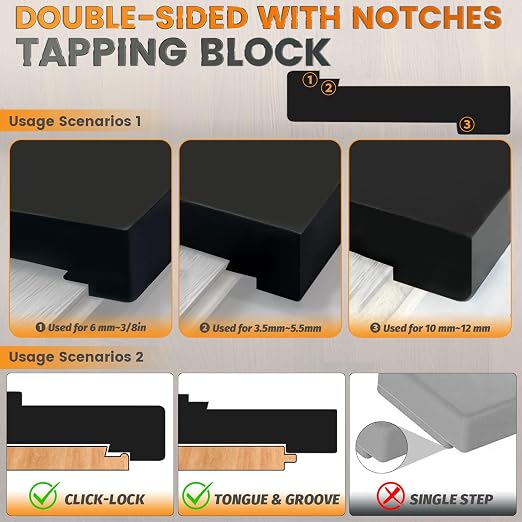 Laminate Flooring Tools, Universal 4 in 1 Floor Installation Kit | Tapping - Image 2