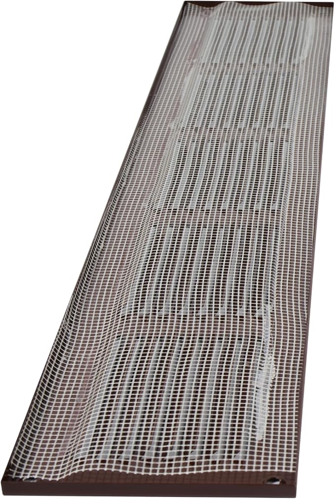 Repa Market Air Vent Cover 20x4 Inch Brown Galvanized Steel Louvered Grill Cover - Image 8