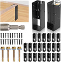 24 Pcs of 2x6 Concealed Joist Hanger, 2x6 Black Concealed Joist Hanger by Unknown