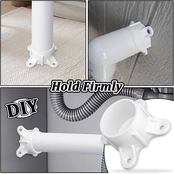 12 Packs PVC Flange for 1-1/2" PVC Pipe, Table Screw Caps Fittings for DIY Rod - Image 5