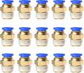 15Pcs 6mm Tube OD x 1/4 NPT Male Push to Connect Fittings by ROZESAZZ