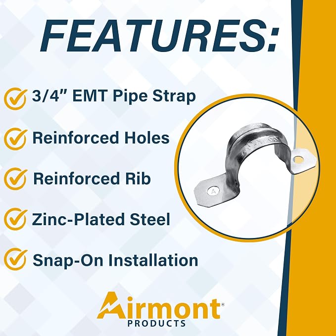 AP-10451, 3/4 Inch Two Hole Snap On Pipe Strap - Image 6