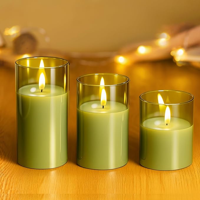 Tyawon Glass Battery Operated LED Flameless Candles - Image 6