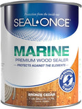 Seal-Once Marine Waterproof Wood Sealer and Stain, Bronze Cedar, 1 Gallon | by SEAL-ONCE