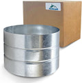 Outside-Fit. 5 Inch Diameter. Round Duct Coupling Sleeve, Galvanized Steel — by Unknown