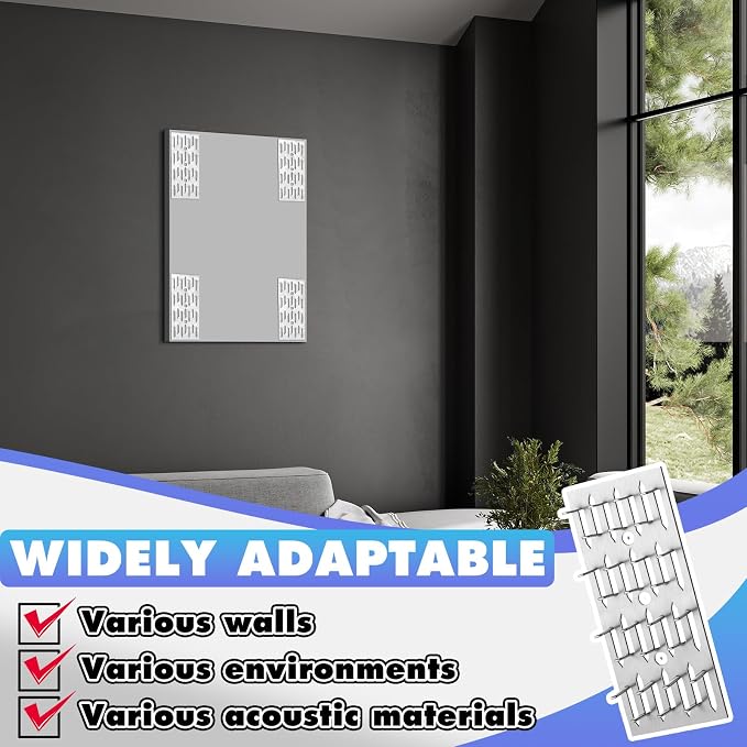Blulu 25 Pcs Impaling Clips Acoustic Panels, Drywall Repair Impaler Push-on - Image 5