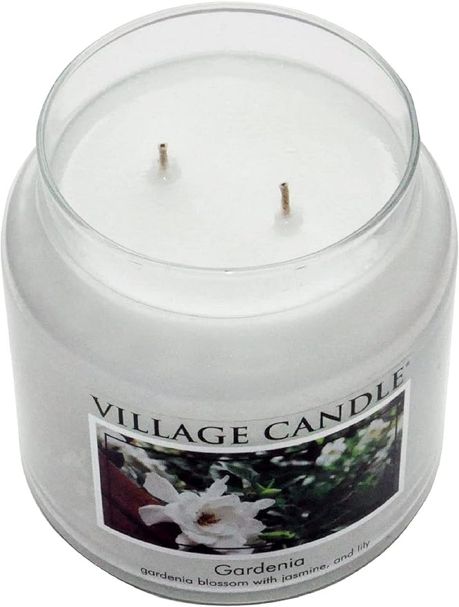 Village Candle Gardenia Large Glass Apothecary Jar Scented Candle 21.25 oz. - Image 3