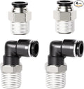 TAILONZ PNEUMATIC Elbow and Straight Combination 1/4 Inch Tube OD x 3/8 Inch by TAILONZPNEUMATIC