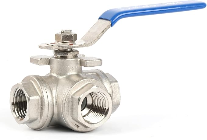 U.S. Solid 1-1/2" 3 Way Ball Valve by USSolid