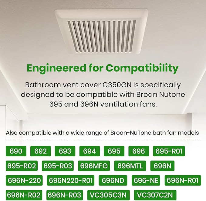 Calvana C350GN Bathroom Fan Cover - Image 4