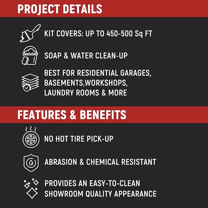 YOA Professional Concrete Garage Floor Paint White, Acrylic Resin Coating - Image 7