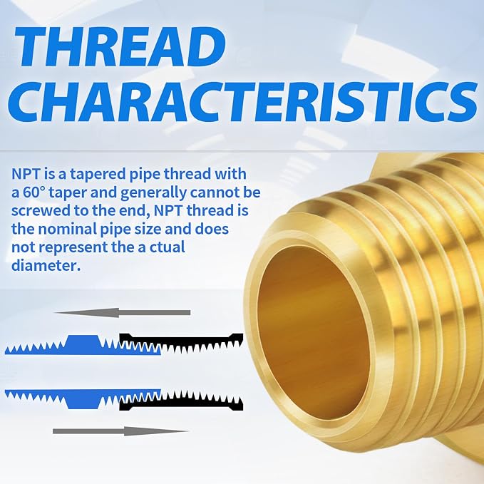ChillWaves Brass Pipe Fitting Extension Adapter 1/4" NPT Female x 1/4" NPT Male - Image 6