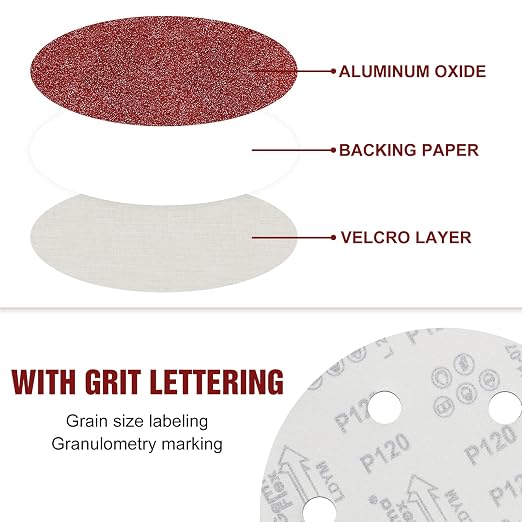 Awutzut 9 Inch 6 Hole Sanding Discs 400 Grit Hook and Loop - Image 2